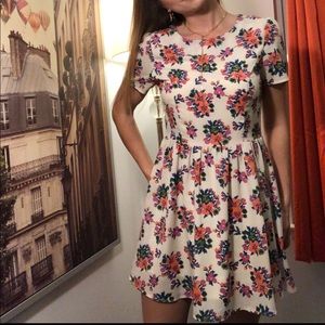 Maison Jules White Floral Dress